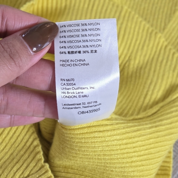 Anthropologie Yellow Sweatheart Ribbed Knit Sweater, Size XS - Picture 12 of 12